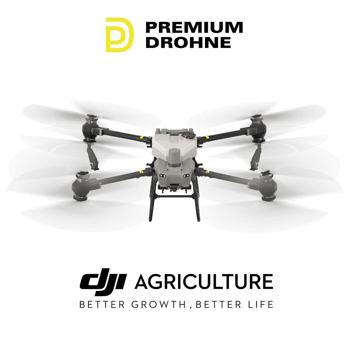 DJI Agras T50 von Vorne gezeigt